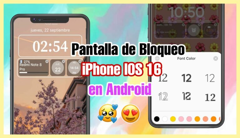 PANTALLA DE BLOQUEO ESTILO IPHONE IOS 16 EN ANDROID 2024 / CON WIDGETS