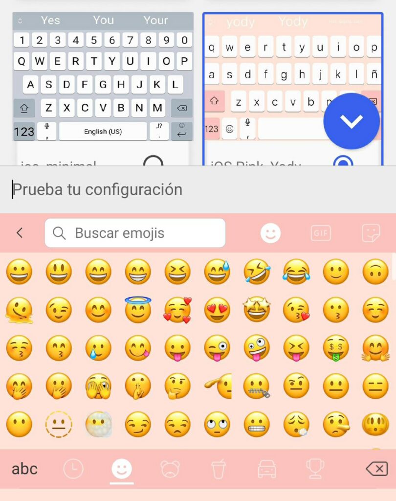 teclado estilo iphone android